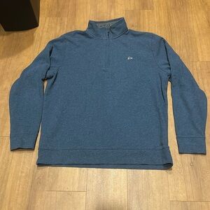 Vineyard Vines Men’s Quarter Zip Performance Pullover in Blue, Size Large